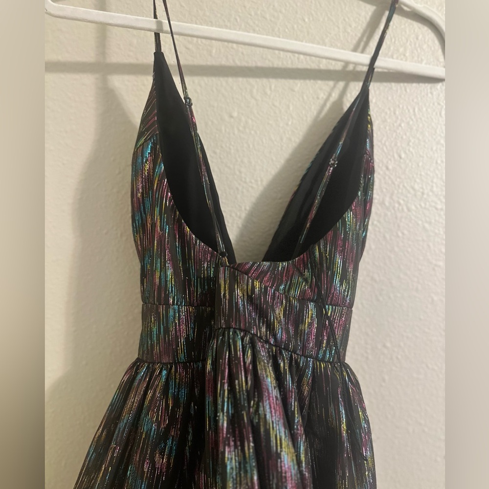 Aidan by Aidan Mattox Black Dress with Metalic Colors - Picture 10 of 15